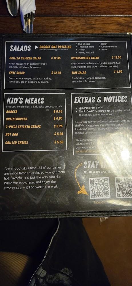 South Shore Bar & Grill Menu image 2